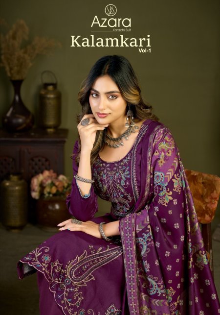 Kalamkari Vol 1 By Radhika Azara Jam Cotton Dress Material 
